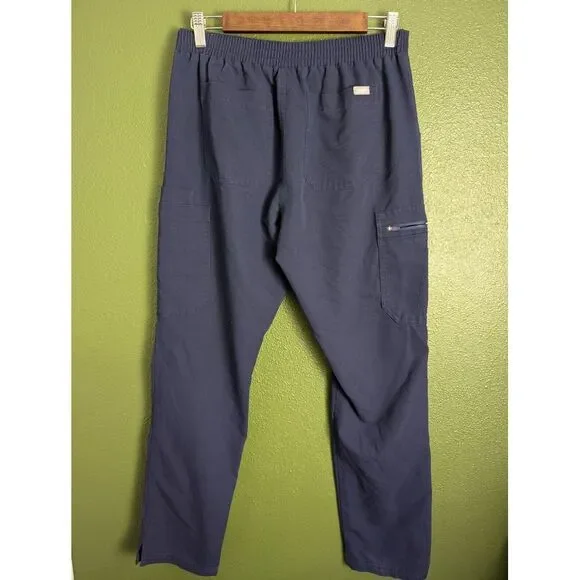 FIGS Technical Collection Women Scrub Pants medium Blue Front Stretch Livingston - Picture 4 of 6